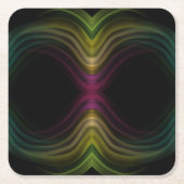 Kleurrijke Groovy Psychedelic Pattern Abstracte Ku Kartonnen Onderzetters (Voorkant)