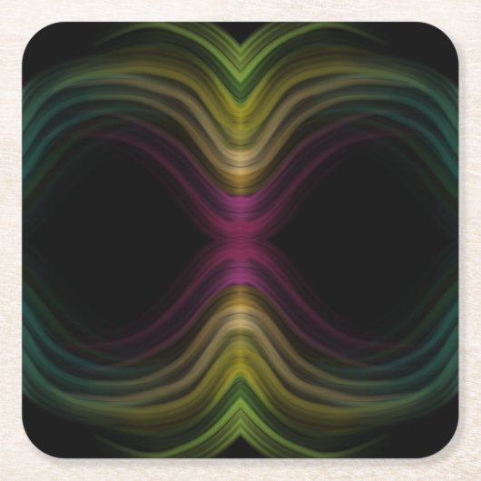 Kleurrijke Groovy Psychedelic Pattern Abstracte Ku Kartonnen Onderzetters (Voorkant)