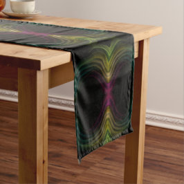Kleurrijke Groovy Psychedelic Pattern Abstracte Ku Korte Tafelloper