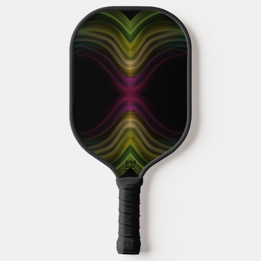 Kleurrijke Groovy Psychedelic Pattern Abstracte Ku Pickleball Paddle (Achterkant)