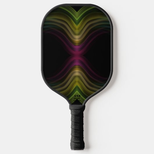 Kleurrijke Groovy Psychedelic Pattern Abstracte Ku Pickleball Paddle (Voorkant)