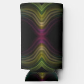 Kleurrijke Groovy Psychedelic Pattern Abstracte Ku Seltzer Blikjeskoeler (Achterkant)