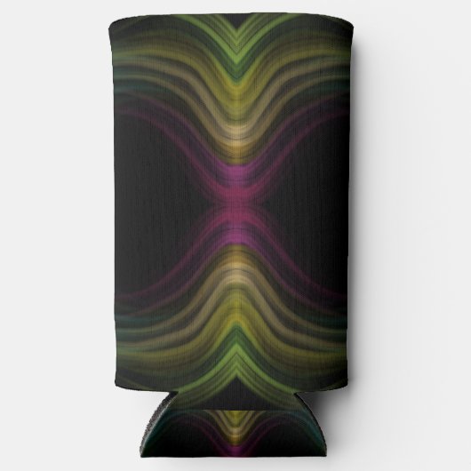 Kleurrijke Groovy Psychedelic Pattern Abstracte Ku Seltzer Blikjeskoeler (Voorkant)