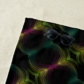 Kleurrijke Groovy Psychedelic Pattern Abstracte Ku Strandlaken (In situ)