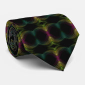 Kleurrijke Groovy Psychedelic Pattern Abstracte Ku Stropdas (Opgerold)