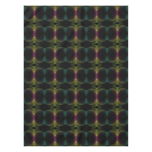 Kleurrijke Groovy Psychedelic Pattern Abstracte Ku Tafelkleed (Voorkant)