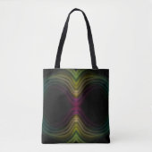 Kleurrijke Groovy Psychedelic Pattern Abstracte Ku Tote Bag (Voorkant)