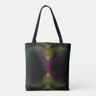 Kleurrijke Groovy Psychedelic Pattern Abstracte Ku Tote Bag