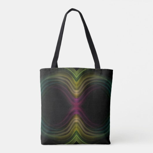 Kleurrijke Groovy Psychedelic Pattern Abstracte Ku Tote Bag (Achterkant)