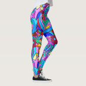 kleurrijke groovy psychedelische liefde leggings (Rechts)