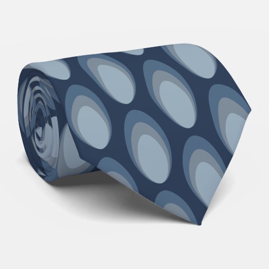 Kleurrijke Groovy Retro 70s Patroon Stropdas (Opgerold)
