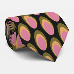 Kleurrijke Groovy Retro 70s Patroon Stropdas