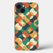 Kleurrijke Groovy Retro Circled Case-Mate iPhone Case (Achterkant)