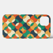 Kleurrijke Groovy Retro Circled Case-Mate iPhone Case (Achterkant (horizontaal))