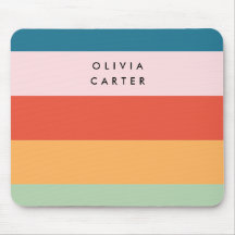 Kleurrijke Groovy Retro Horizontale Stripe Naam