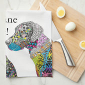 Kleurrijke Grote Deen Lover Keuken Handdoek (Quarter Fold)