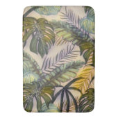 Kleurrijke grote tropische bladeren waterverf schi badmat (Voorkant Verticaal)