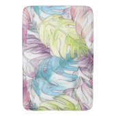 Kleurrijke grote tropische bladeren waterverf schi badmat (Voorkant Verticaal)