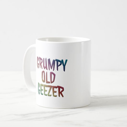 Kleurrijke Grumpy Oude Geezer Mok Cup (Voorkant links)