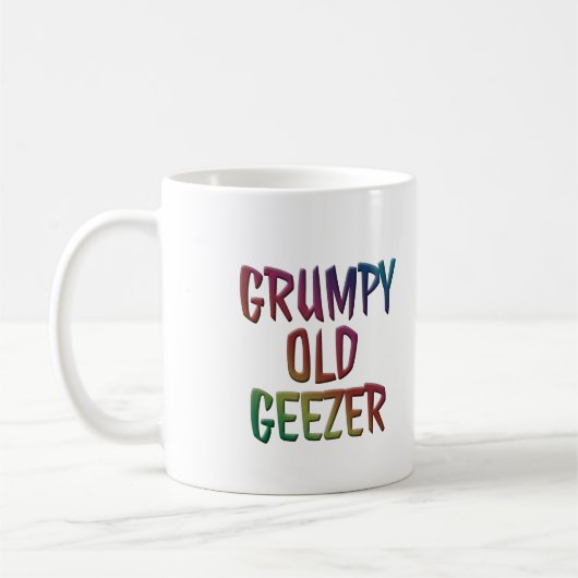 Kleurrijke Grumpy Oude Geezer Mok Cup (Links)