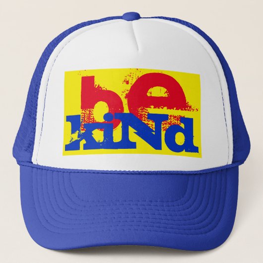 kleurrijke grunge BE KIND | Trucker Pet (Voorkant)