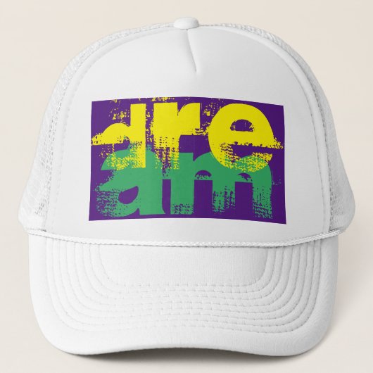 kleurrijke grunge DREAM lettering | Trucker Pet (Voorkant)