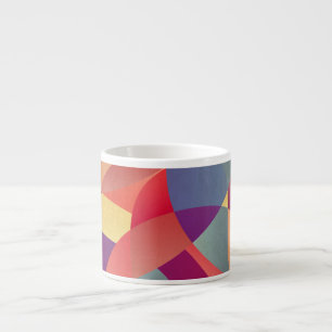 Kleurrijke Grunge: geometrische driehoeken achterg Espresso Kop