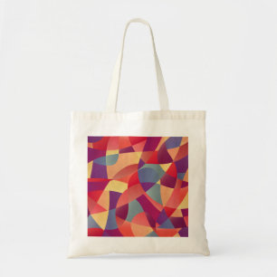 Kleurrijke Grunge: geometrische driehoeken achterg Tote Bag