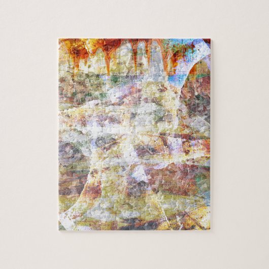 Kleurrijke grunge graffiti legpuzzel (Verticaal)