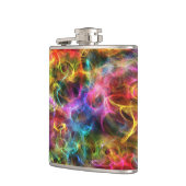 Kleurrijke Grunge Willekeurige Swirls Heupfles (Links)