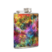 Kleurrijke Grunge Willekeurige Swirls Heupfles (Rechts)