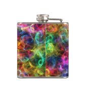 Kleurrijke Grunge Willekeurige Swirls Heupfles (Achterkant)