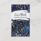 Kleurrijke, Grungy Abstracte Kunst met Cirkels Visitekaartje (Voorkant)