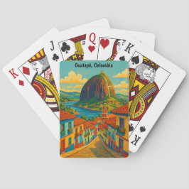 Kleurrijke Guatape El Penol Rots Colombia Pokerkaarten