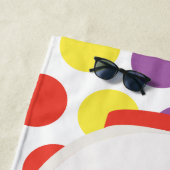 Kleurrijke Gumball Machine gepersonaliseerde stran Strandlaken (In situ)