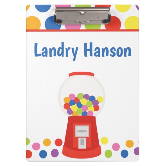 Kleurrijke Gumballs - Gepersonaliseerd klembord (Voorkant)