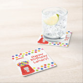 Kleurrijke Gumballs gepersonaliseerde papieren Ond Kartonnen Onderzetters (Insitu)