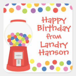 Kleurrijke Gumballs gepersonaliseerde Stickers