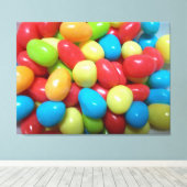Kleurrijke Gumballs Streted Canvas afdrukken (Insitu (Houten vloer))