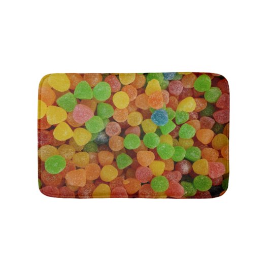 Kleurrijke Gumdrops Snoep Badmat (Voorkant)