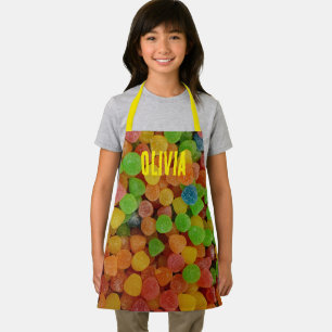 Kleurrijke Gumdrops Snoep Gepersonaliseerd Schort