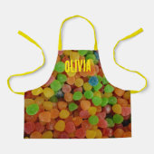Kleurrijke Gumdrops Snoep Gepersonaliseerd Schort (Voorkant)