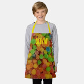 Kleurrijke Gumdrops Snoep Gepersonaliseerd Schort (Gedragen)