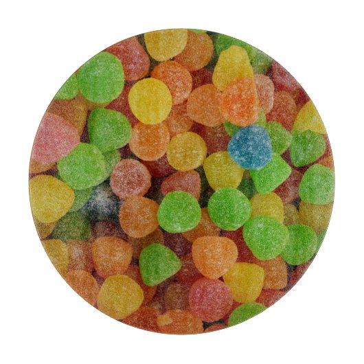 Kleurrijke Gumdrops Snoep Snijplank (Voorkant)