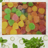 Kleurrijke Gumdrops Snoep Theedoek (Gevouwen)