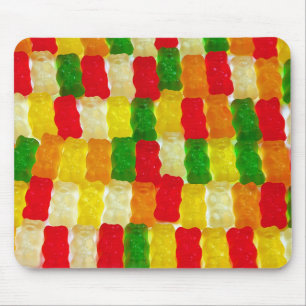 Kleurrijke gummi beer snoep muismat