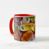 Kleurrijke Gummie Snoep Mok (Voorkant links)