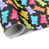 Kleurrijke Gummy Snoep Beren Cadeaupapier (Rol Hoek)