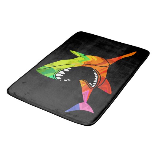 Kleurrijke haai badmat (Gekanteld)