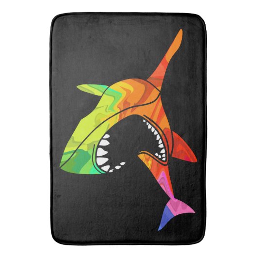 Kleurrijke haai badmat (Voorkant Verticaal)